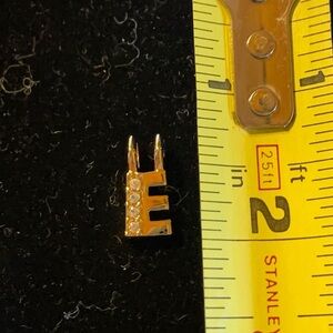 Avon (1990) Vintage Add on letter “E” Gold/Crystal